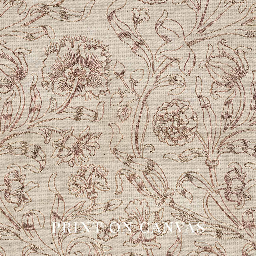 Neutral Boho Floral Tapestry Printable Wall Art – Taupe Vintage Cottagecore Decor