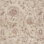 Neutral Boho Floral Tapestry Printable Wall Art – Taupe Vintage Cottagecore Decor