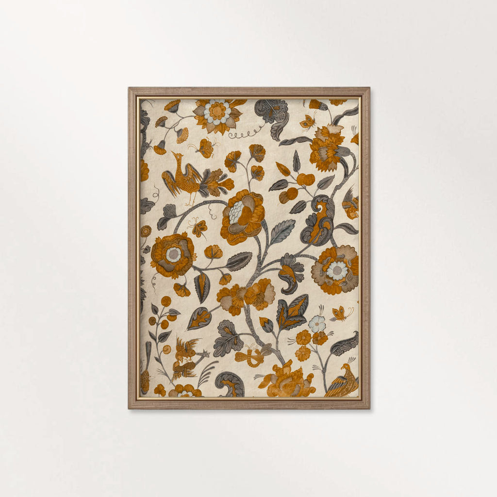 Terracotta Botanical Floral Tapestry Wall Art Printable – French Cottagecore Autumn Print (Digital Download)