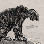 Antique Tiger Wall Art Printable | Moody Ink Sketch Animal Illustration