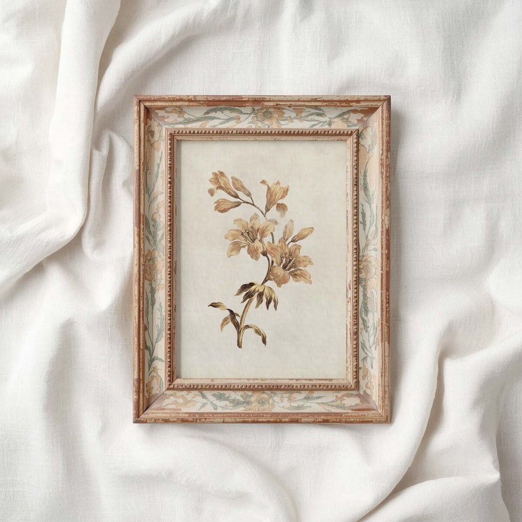 Muted Orange Tiger Lily Wall Art Print (Digital Download)