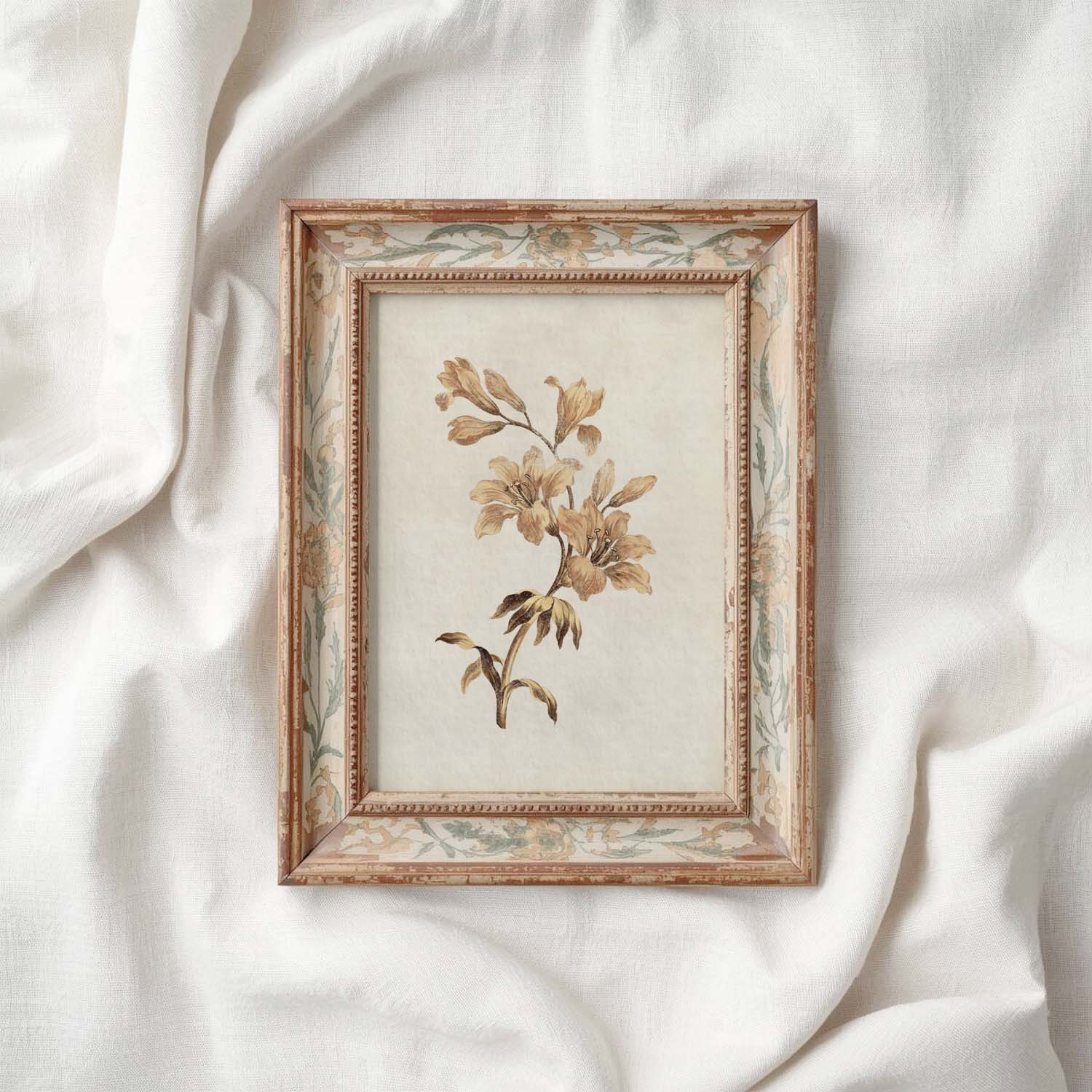Muted Orange Tiger Lily Wall Art Print (Digital Download)
