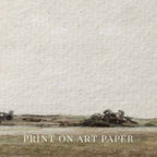 Minimal Earthy Sage Landscape Printable Wall Art | Muted Green Nature Print