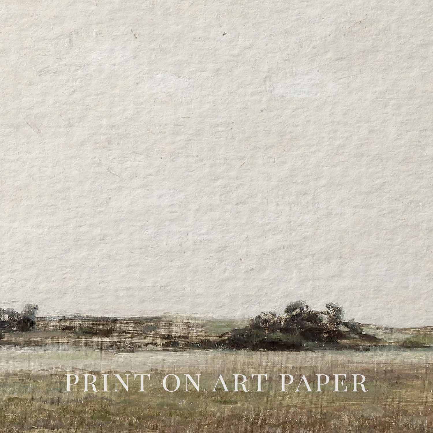 Minimal Earthy Sage Landscape Printable Wall Art | Muted Green Nature Print
