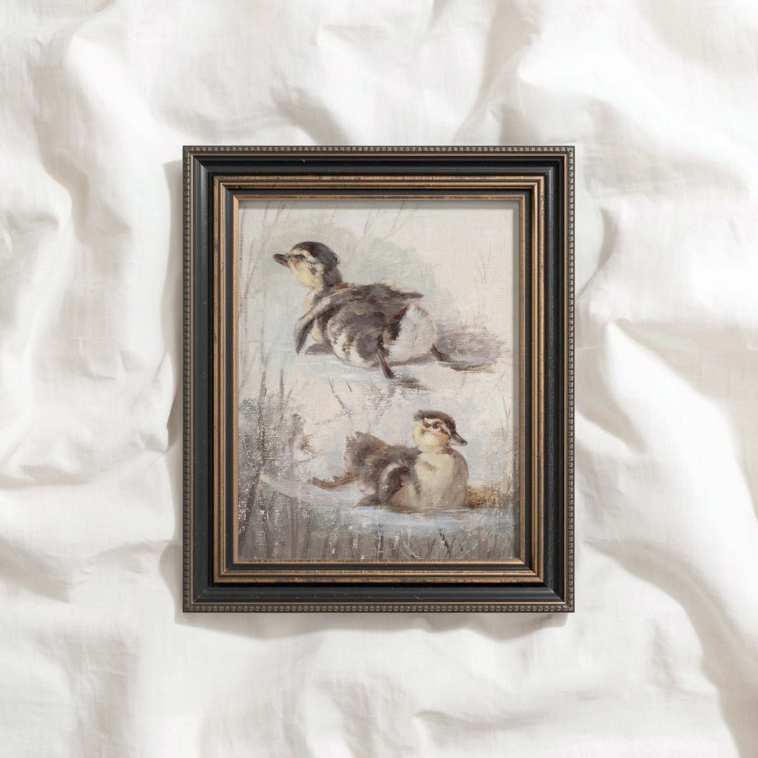 Ducklings Nursery Wall Art Printable (Digital Download) — Rustic Farmhouse Vertical Animal Decor