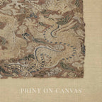 Antique Chinese Dragon Wall Art Printable – Vintage Mythical Tapestry Print (Digital Download)
