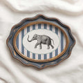 Circus Elephant Nursery Wall Art Printable (Digital Download) — Striped Carnival Storybook Decor