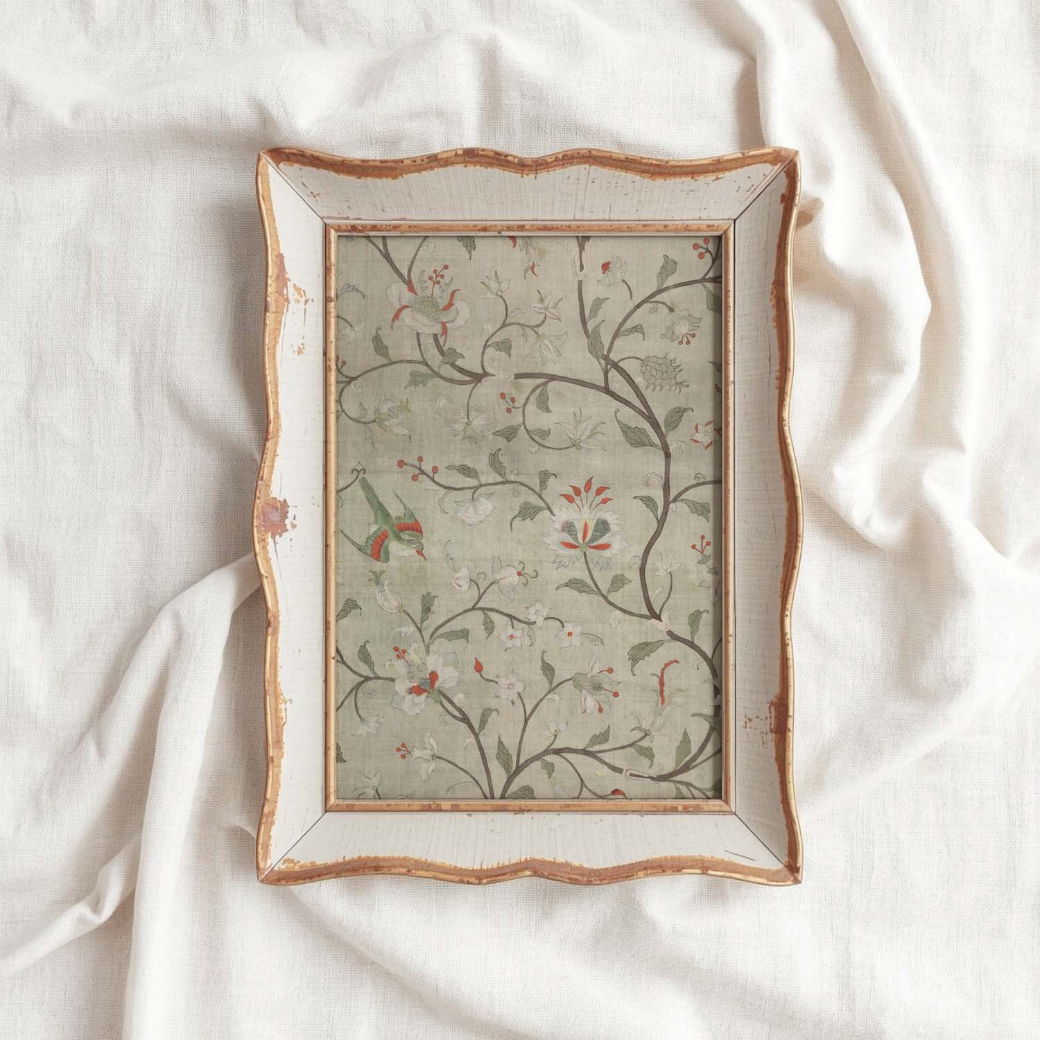 Vintage Botanical Tapestry Wall Art Printable – Cottagecore Floral Vine Design (Digital Download)