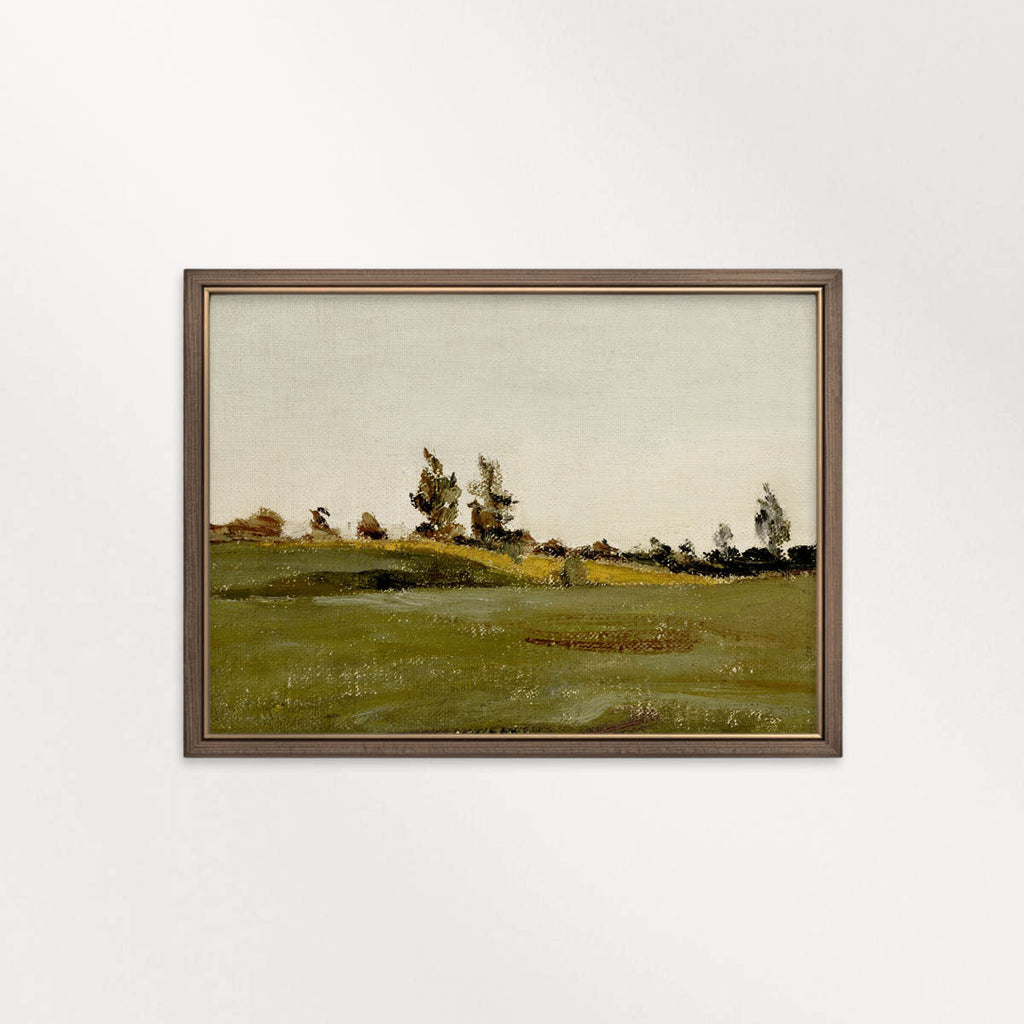 Muted Green Grass Landscape Printable Wall Art