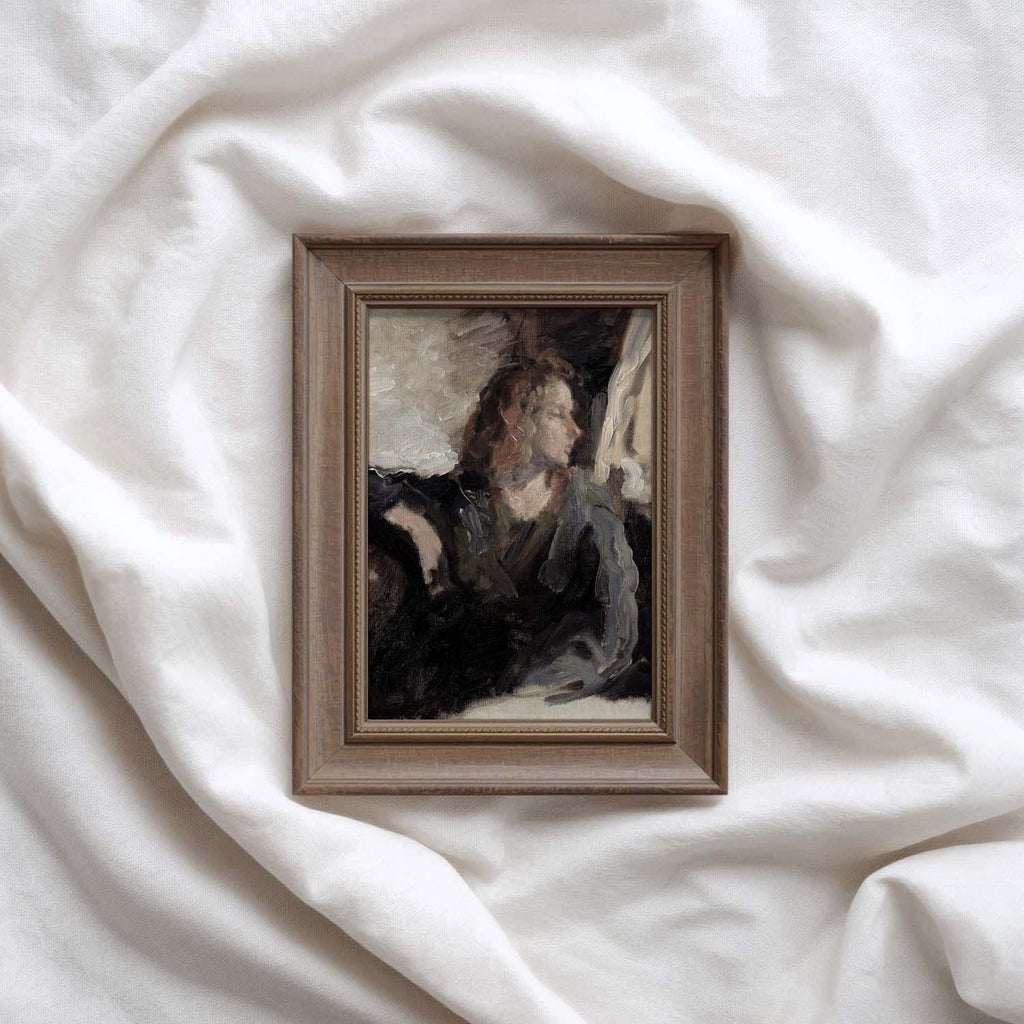 Vintage farmhouse portrait printable wall decor featuring classic portrait artwork and rustic heritage charm.
