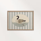 Goose Nursery Wall Art Printable (Digital Download) — Pastel Blue Striped Storybook Bird Decor