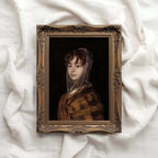 Vintage Maiden Portrait Wall Art Printable (Classical Woman) — Dark Academia Neutral