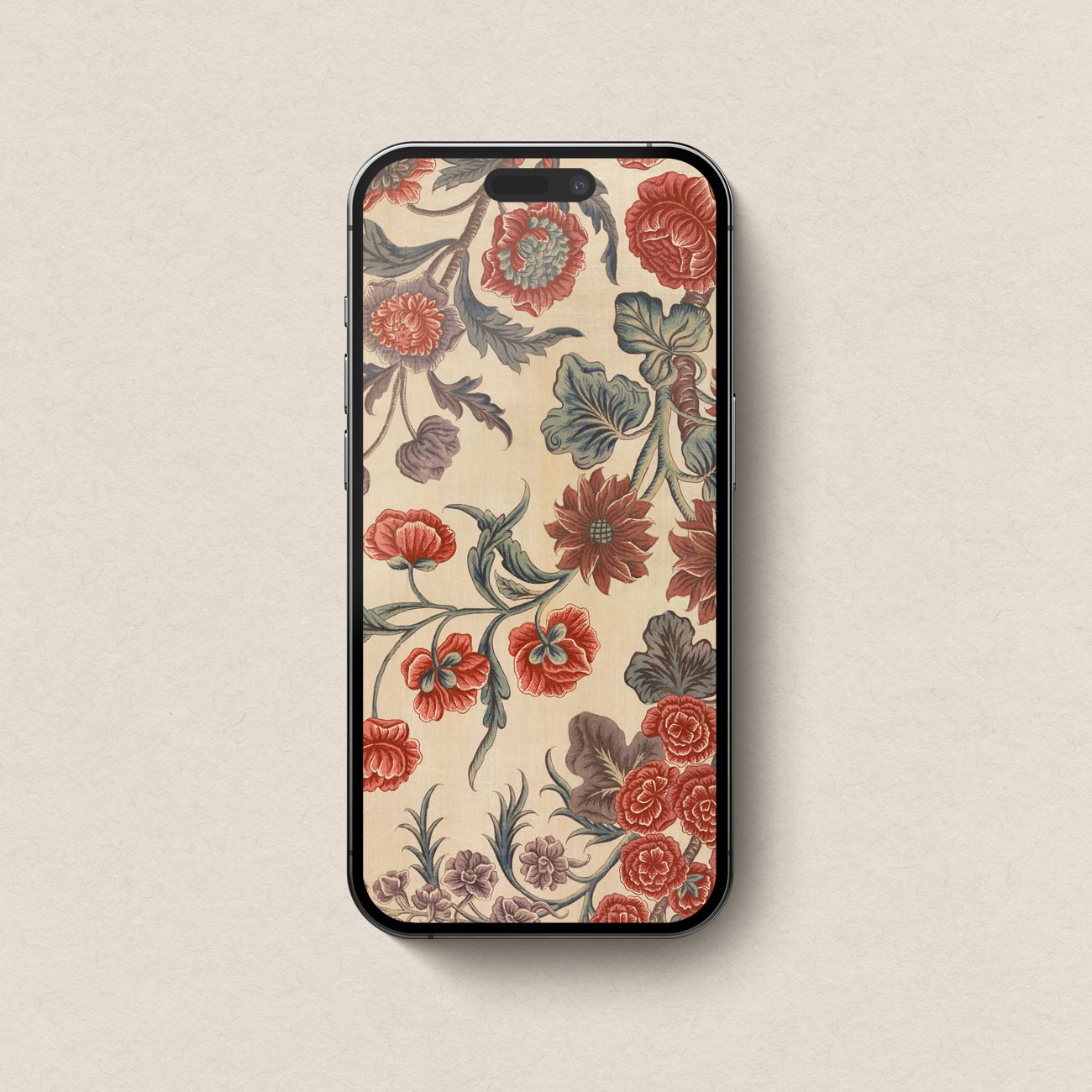 Red Herbarium Matching Device Wallpaper Bundle (Digital Download)
