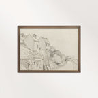 Vintage Rustic Cottage Pencil Sketch Wall Art Printable – Neutral Farmhouse Illustration Print