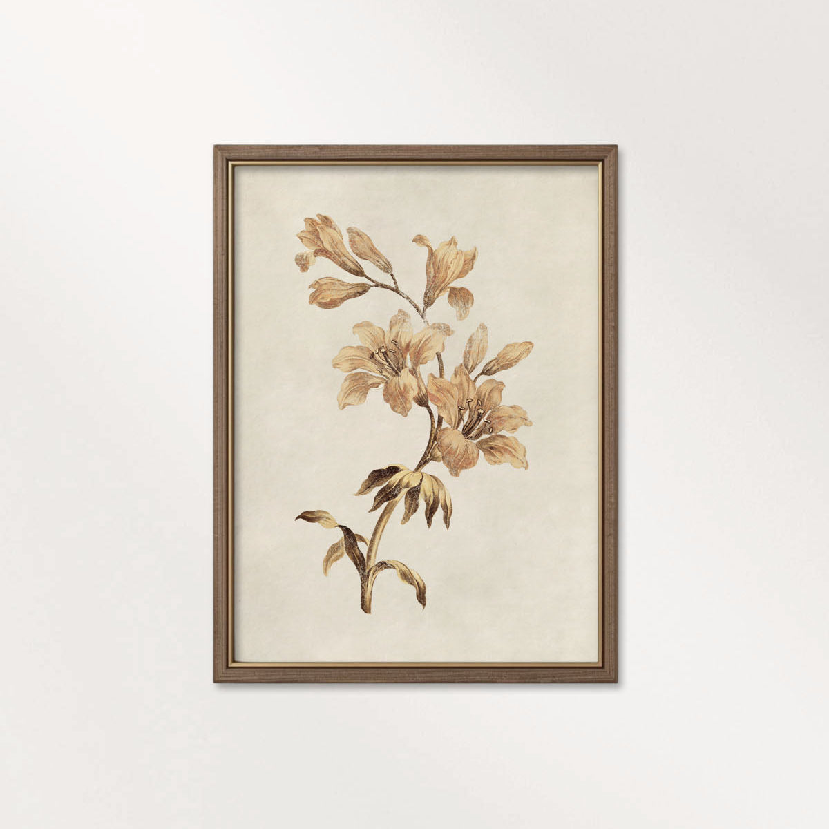 Muted Orange Tiger Lily Wall Art Print (Digital Download)