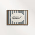 Whale Nursery Wall Art Printable (Digital Download) — Navy Striped Storybook Ocean Decor