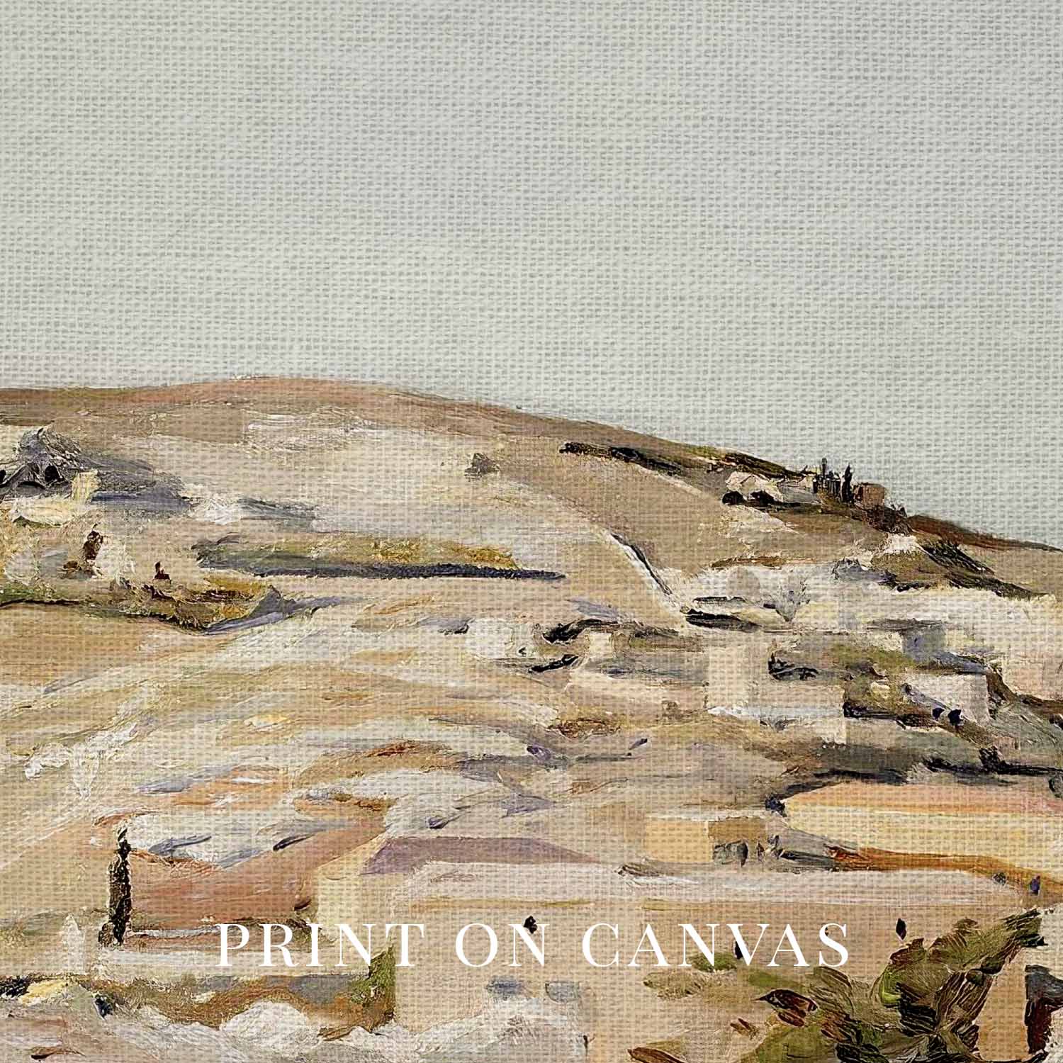 Calm Spanish Landscape Wall Art Printable — Soft Pastel Minimal Nature Print