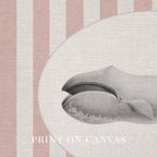 Whale Nursery Wall Art Printable (Digital Download) — Pink Striped Storybook Ocean Decor