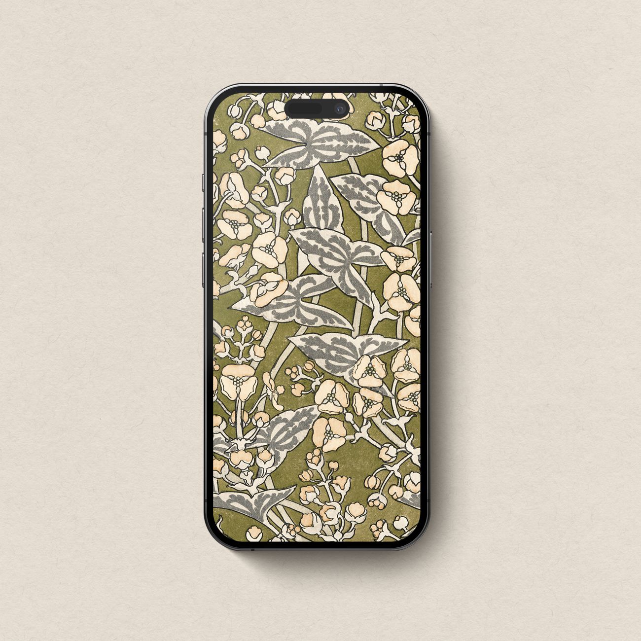 Wildflower Meadow Wallpaper Bundle – Olive Green Cottagecore 4-Device Set (iPhone, iPad, MacBook & Desktop)